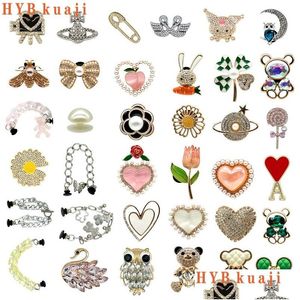 Sko delar tillbehör hybkuaji diy lyxmetall designer bling charms dekorationer guldspännen stöder anpassade droppleveransskor dhg1q