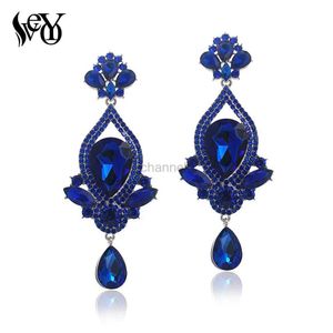 Andra Veyo Classic Lady Long Crystal Drop Earrings Luxury Wedding Earrings For Women Fashion Jewelry 2023New Gift 240419