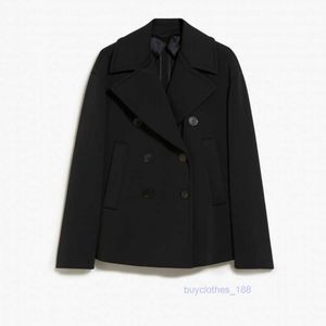 Cappotto di lusso cappotto cappotto designer cappotto per lana di lana maxmaras 2024 primavera/estate new prodotti cappotto a doppio petto femminile
