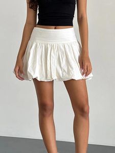 Skirts Women Y2k Lace Ruffle Mini Skirt Elastic Waist Layered Flared Pleated A-line Swing Beach Short