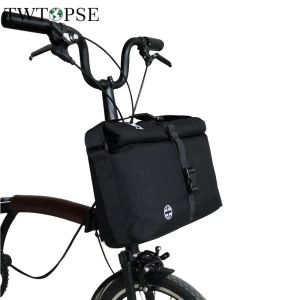 バッグTwtopse Bike Roll Top Bag for Brompton Folding Bicycle Bag耐水性雨カバー調整可能なサイズストラップサイクリングバッグ3Sixty