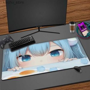 Mouse Pads Wrist Rests Anime Girl Large Mousepad XXL Gaming Accessories 900x400 Rubber Cute Kawaii Desk Mat Computer Mausepad PC Gamer Otaku Mouse Pad Y240419