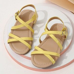 Sandals Girls Sandals Outdoor Open Toe Princess Sandals Beach Shoes For Toddler Kids Children Spring And Summer 240419