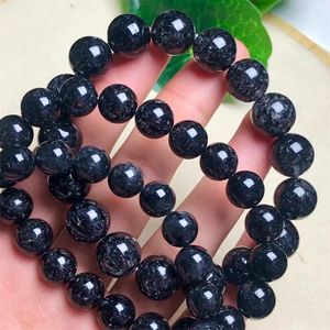 Länkarmband naturligt svart hår kvartsarmband kristallläkande energi armband yoga meditation smycken gåvor 1 st 9/12/14mm