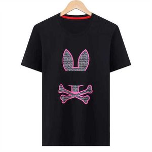 2024 Psyco Bunny Shirts American Designer Schädel Kaninchen Rabbit Muster Baumwolle T-Shirt T-Shirt Männer Frauen Geschäfte Casual Short Sleeves Sommer T-Shirt 8v4p