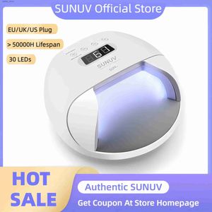 Nageltorkar Sunuv Nail Lamp Sun7 UV LED Nail Lamp Dryer Big Power Fast Curing Nail Gel Professional Nagel Dryers UV Gel Drying Tools Machine Y240419V9WK