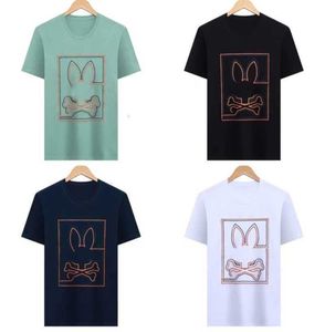 Psychological Bunny Polo T Shirts Designer Rabbit Mens T-shirt Trendry Fashion USA High Street Short Sleeve Tshirts Clothing Streetwear Psyco Ozsb