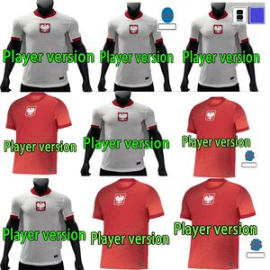 Polen Player Version Soccer Jerseys Lewandowski 2024 2025 World Cup Milik Piszczek Piatek Grosicki Krychowiak Zielinski Blaszczykowski Football Shirts X-XXLI