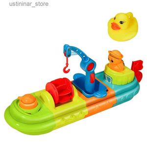 Sand Play Water Fun Baby Bath Toys For Toddlers Fun Kids Bathtub Toys Wind Up Toy Boat For Water Play Spray Toys With Duck and Turtle L416