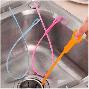 Cleaning Brushes 45Cm Pipe Dredging Brush Bathroom Hair Sewer Sink Brushs Drain Cleaner Flexible Clog Plug Hole Tool Drop Delivery Hom Dhsly