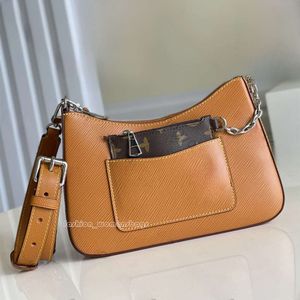 Shoulder bag luxury 10a Top Tier Designer Bags Small Marelle womens Real Handbag Crossbody shoulder Black Bag Strap Chain Canvas Zipper Purse