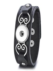 10pcslot Ginger Snap Charms Genuine Fashion Leather Bracelet 18mm Botão VOCHENG TRENDY JOOAS NN607102677509