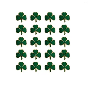 Brosches 20st/mycket St. Patrick's Day Clover Lapel Pin Brosch gynnar trestiftstift gåva irländska semestergåvor