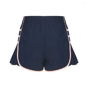 Frauen Shorts A-Line High Taille Sommersportarten zum Joggen Yoga Tennis Elastizbund schnell trockener Stoff losen Fit Mini