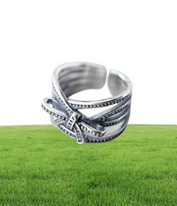 Anelli antichi vintage 925 sterling in argento per donne a multistrato ampio ad anello regolabile ad anello regolabile gioiello 202031116352617145