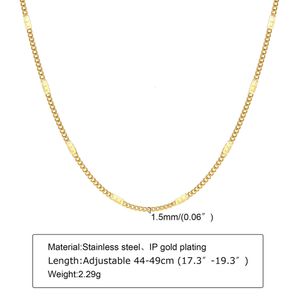 Stainless Women Necklace Chain Titanium Steel Bare Gold plated Collarbone