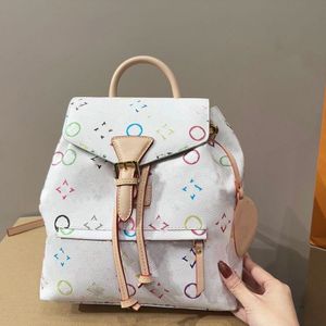 Frauen Luxurys Designer Backpacks Tte Vintage Tri-Color-Muster Leder-Einkaufstaschen Handtasche gehobene Outdoor-Rucksack 25 cm ovivd