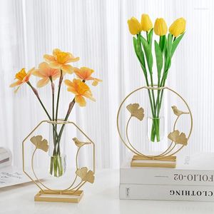 Vasen Nordic Home Decor Ginkgo Hydroponic Vase Modern Room Desktop Blume Arrangement Living Decoration Pott