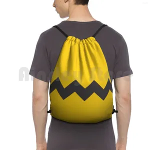 Backpack Shirt Drawstring Bag Bag Gym Bolsa impermeável Clube Amarelo Homeboy Crianças Crianças Caractere Rad Bmx Boa dor Lucy Chuck