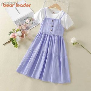 Abiti da ragazza Bear Leader 5-13Y Adolescenti abiti da ragazza Abiti casual Summer Abbigliamento Princess Kids Dresss for Girls Causal Wear Dress Vestidos D240423