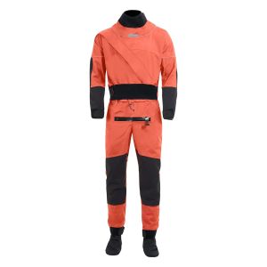 Drysuits MetSuits Drysuits Men's Caiaque de caiaques de caiaques respiráveis Surf Surfing Fly Pishing Threelyer Trek -impermeabiliza punhos de neoprene e decote