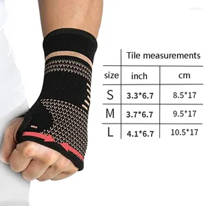손목지지 남자 압력 벨트 스포츠 보호 브레이스 니트 팜 붕대가있는 압축 손목 밴드