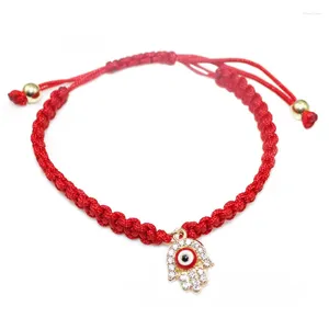 Bracelets de charme Made Hamsa Hand Eye Bracelet traz sua sorte proteger a amizade pacífica de joias turcas corda