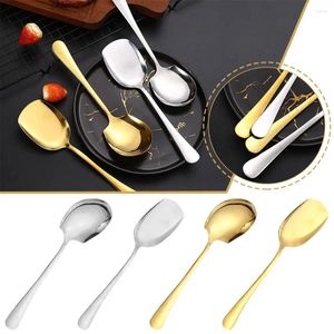 Spoons Stainless Steel Serving Spoon Long Handle Soup For Dinner Dessert Pot Colander Kitchen Tableware 2 Color E8I5