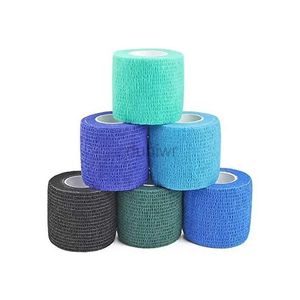 Primeiros socorros de socorro 6-24 Rolls Rolls Propertéricos Auto-adesivo Bandagem elástica coesos TERRA ATLÁTICA DE PROTEÇÃO ATLÁTICA Bandagem 2.5/5/7.5/10cm D240419