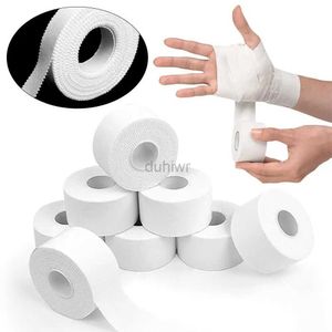 First Aid Supply 1PC Medical Waterproof Cotton White Boxing Adhesive Tape Strain Injury Care Support Sport Binding Physio Muscle Elastic Bandage d240419