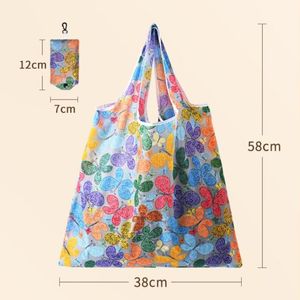 Reusable Shopping Bags Women Foldable Tote Bag Portable Cloth Eco Grocery Bag Folding Large Capacity Fruit Vegetable Handbags