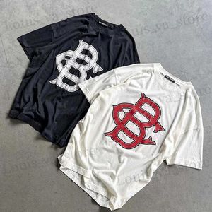 メンズTシャツカジュアルスタイズバクストンミニマリスト抽象化プリントショートメンズTシャツT240419