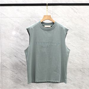 ESES MENS TASK TOP TOT SHIRT BRIND BRIDINA TRIDIMENSIONALE Lettering Pure Cotton Lady Sports Casual Spese High Street Sleeveless Top Top Size S-2xl