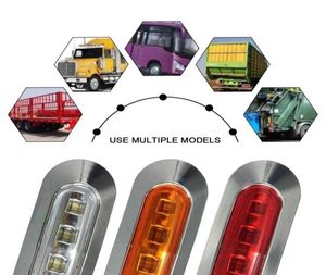 10 szt. Bursztyn 4 SMD 1224V ogonowe żarówki oświetlenia wskaźnik Wodoodporny znacznik LED światła przyczep