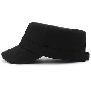 Bollmössor 1pc män kvinnor och män justerbar klassisk stil vanlig platt vintage armé hatt kadett militär patrullkapp sommar solskyddsmedel kadett hatt