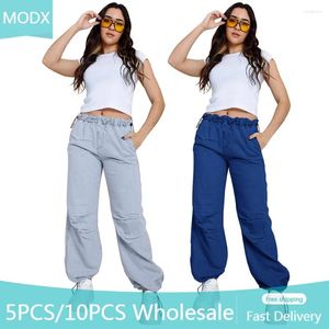 Kvinnors jeans 5/10 st grossistkvinnor byxor denim sexig smal mode casual y2k personlighet stretch ficka elastisk midja m11954