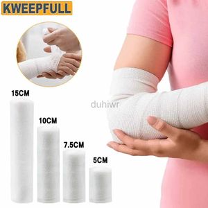 First Aid Supply 1/3/5/6Roll Gauze Bandage Rolls Disposable Elastic Bandages Breathable Cotton Wound Care Dressing Gauze Nursing Survival Kits d240419