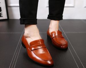 Men de cor de desbotamento sólido Men brega de tamanho masculino Sapatos clássicos de designer clássico Sapateiro Grand Flats Slip On Oxford Shoes ZY4424557053