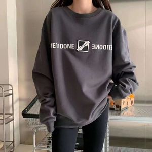 Flash Shipment 460G Autumn New Pure Cotton WE11DONE SAWG Unisex Trendy Brand Round Neck Letter Loose Hoodie for Women to Carry