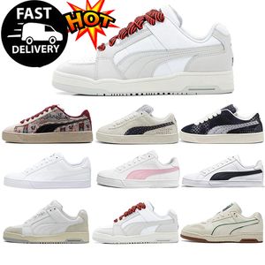 Designerskor Mens kvinnor Classic Pumaa High Heel Pink White Black Pink Blue Men Women Casual Shoe Traughers Sneakers 35.5-45 Retro