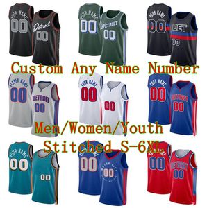 Cade Cunningham Stitched Basketball Jerseys Jaden Ivey أي اسم أي NUMEBR 2023/24 المشجعين City Jerseys Youth Youth Women S-6XL