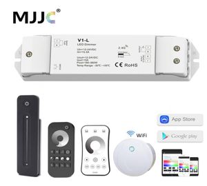 V1L LED DIMMER 12V 24V 1CH 15A PWM 0100 STEPLESS DIRMING SWITCH WIFI RF 24G Trådlös RF Remote LED -strip Light Push Dimmer1179475