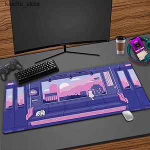 Mouse Pads Wrist Rests Mousepad Kawaii Cat Keyboard Mousepad Large Gaming Mouse pad XXL 1000x500 Long Mause pad Deskmat Deskpad Custom Mousepad 900 Y240504 DXXB