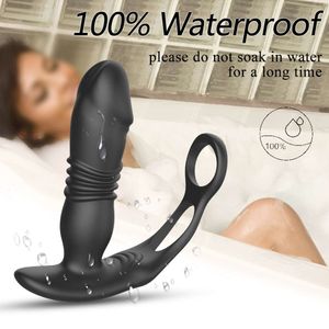 Manlig drivande prostata massager fjärrkontroll vibrator för män gay trådlös stimulator sexiga leksakspar