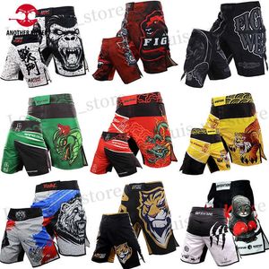 Shorts masculinos tigre mma calças de combate shorts para homens esportes de ginástica jiu-jitsu kickboxing muay thai shorts crossfit bjj luta wear t240419