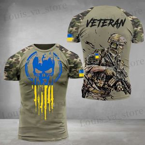 Herr t-shirts mode ukrainska 3D-tryck t-shirt för herr specialstyrkor plus storlek skjortor manlig kort slve casual sommar mode camisetas t240419