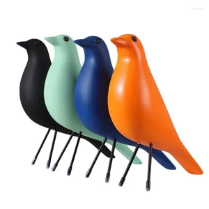 Dekorative Figuren Eames Vogelhaus Dekoration Büro Desktop Harzpaarung Home Skulptur Handwerk.