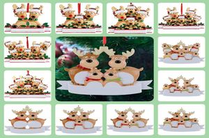 Ornamenti natalizi Ornamenti per natali di Natale Resina Nome fai -da -te personalizzato Famiglia di 3 5 Reghi Hang Decorations City