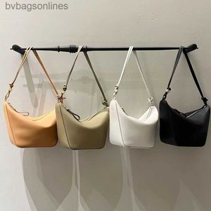 Women Fashion Loeweelry Original Logo Designer Bags Hammock Cowhide Design Portable Single Shoulder Diagonal Underarm Bag Hobo Bag