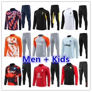 Juventus Tracksuit 2023 2024 2025 Soccer Jerseys Pogba Di Maria Vlahovic Chiesa 23 24 25 Training Suit Men Kids Kit Football Tracksuits Kit Uniform Sportwear